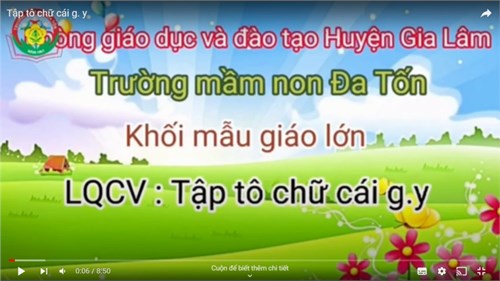 LQCV   Tâp tô chữ cái g, y - Giáo viên: Trần Thị Kim Anh
